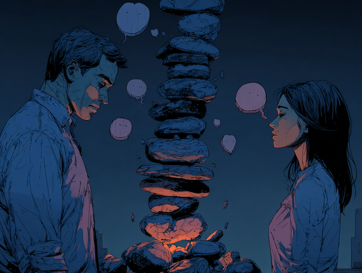 Exceso de responsabilidad en la pareja: señales de que estás cargando con demasiado — dibujo 4 Exceso de responsabilidad en la pareja: señales de que estás cargando con demasiado — dibujo 4