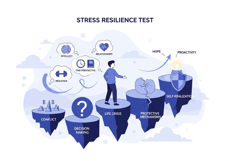 Test prueba para determinar el nivel de resiliencia al estrés de la personalidad