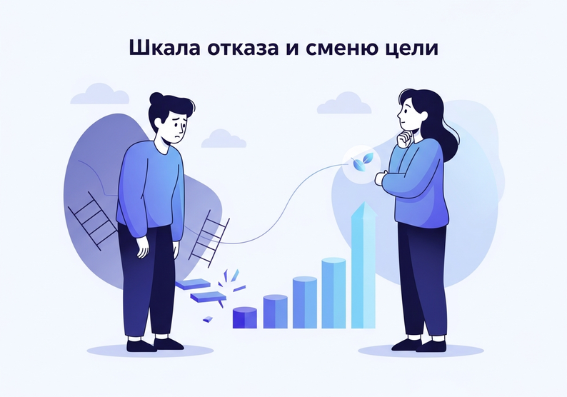 Test escala de rechazo y cambio de objetivo