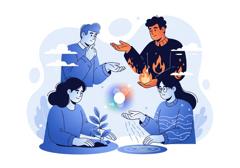 Test quiz de Elemento (Tierra, Aire, Fuego, Agua)