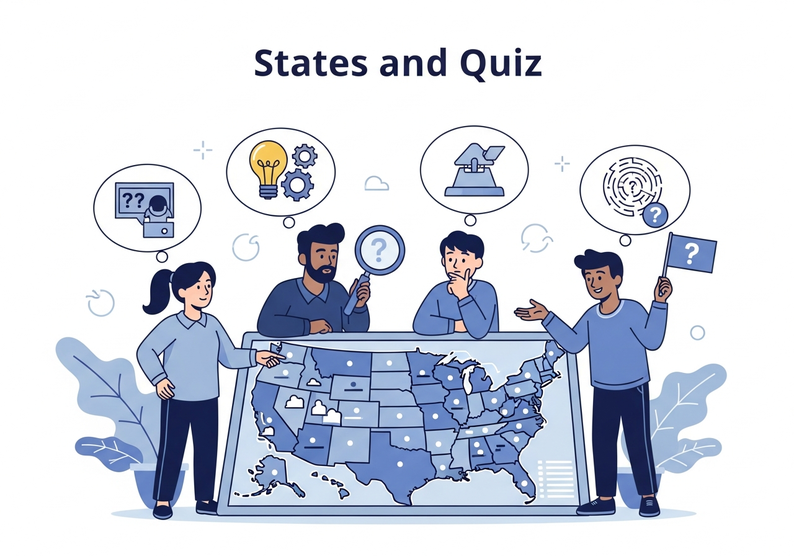 Test cuestionario sobre estados y capitales