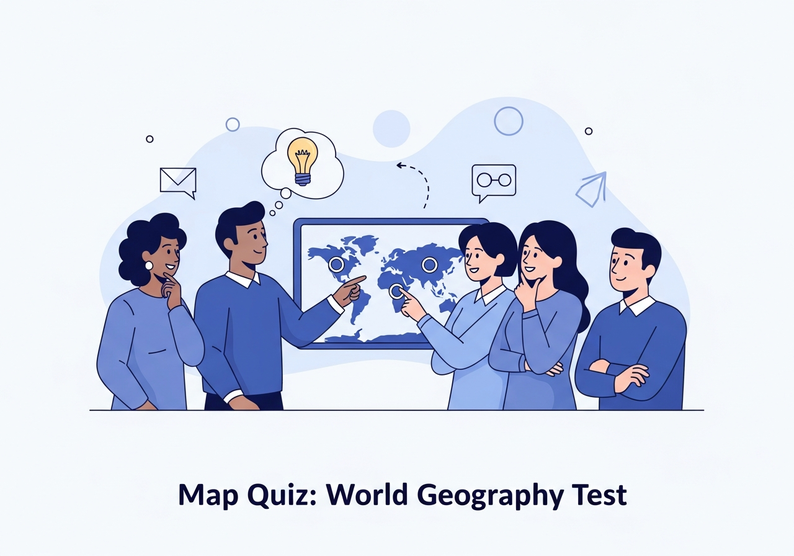 Test cuestionario de mapas: prueba de geografía mundial