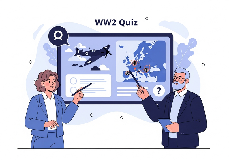 Test cuestionario sobre la Segunda Guerra Mundial