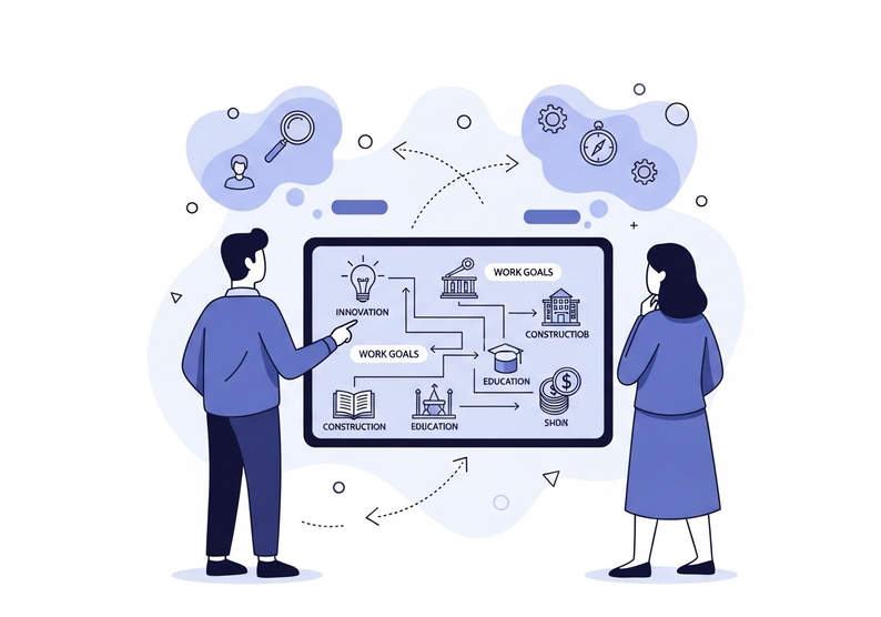 Test cuestionario para identificar el objetivo preferido del trabajo