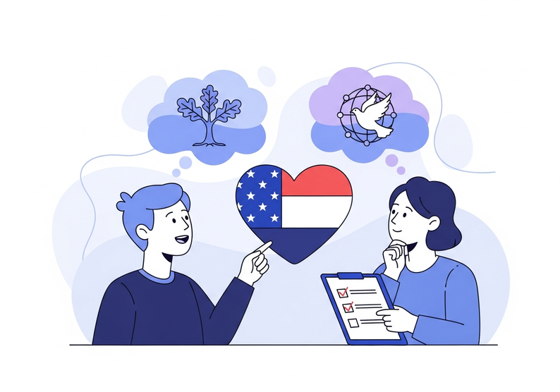 Test cuestionario para medir dos tipos de patriotismo