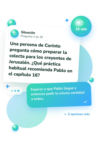 Test cuestionario sobre 1 Corintios: situación y respuestas