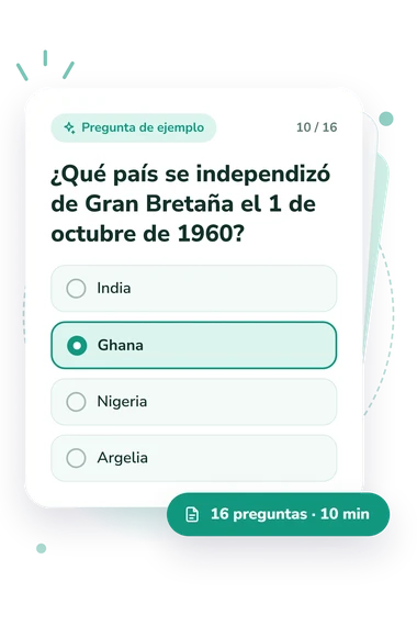 Quiz sobre la década: pregunta y respuestas Quiz sobre la década: tarjeta con pregunta