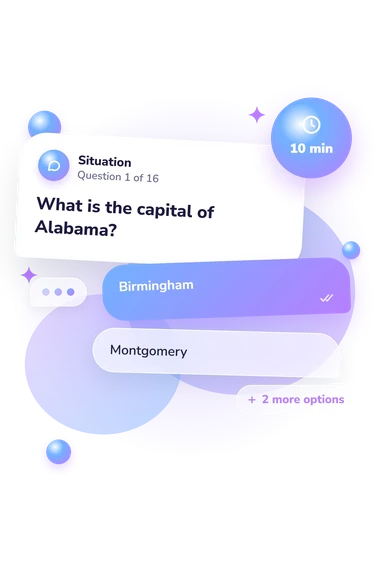 50 States Capitals: what would you do 50 States Capitals: situation and reply bubbles