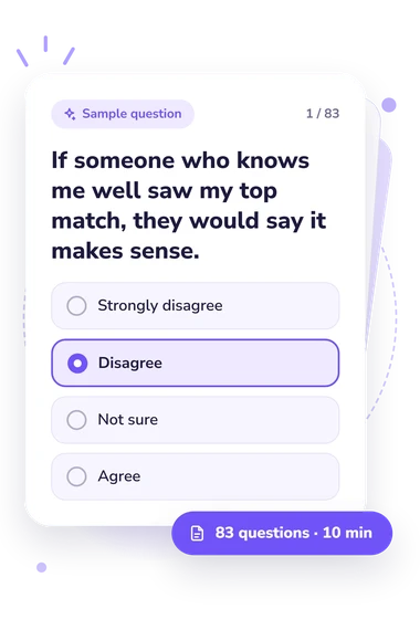 5000 Character Quiz: sample question card