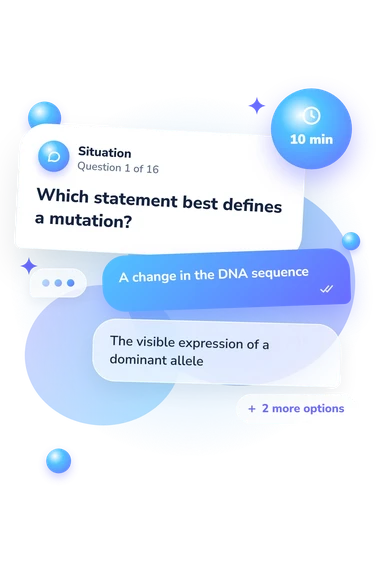 7th Grade Genetics Quiz: what would you do 7th Grade Genetics Quiz: situation and reply bubbles