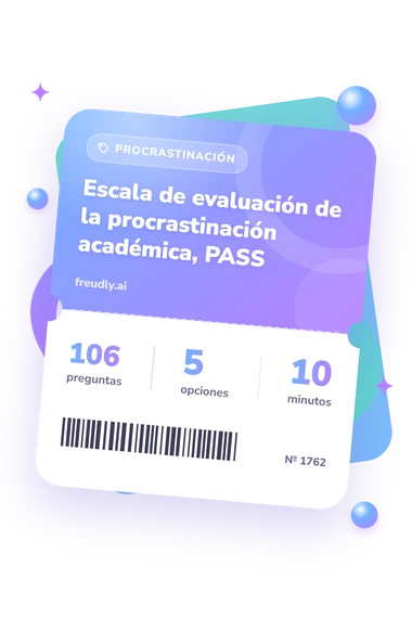 Test escala de evaluación: billete del test