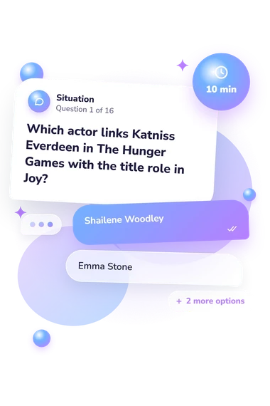 Actor Quiz: what would you do Actor Quiz: situation and reply bubbles