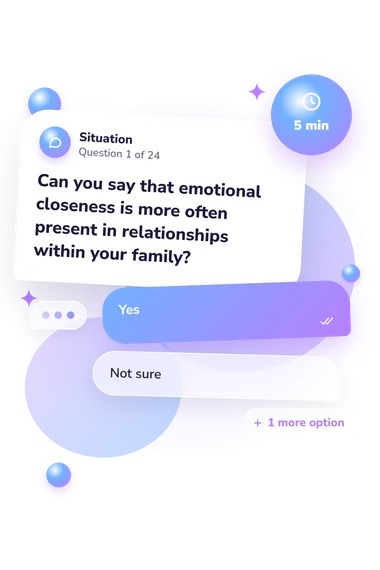 Microsocial Relationship Adaptability Scale: what would you do Microsocial Relationship Adaptability Scale: situation and reply bubbles