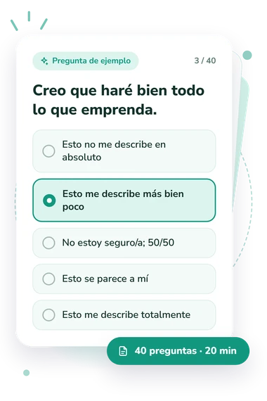 Test de inteligencia emocional: pregunta y respuestas Test de inteligencia emocional: tarjeta con pregunta