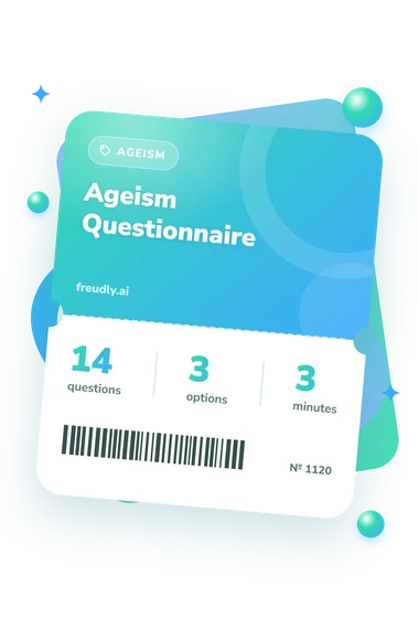 Ageism Questionnaire Test: questions, options and minutes Ageism Questionnaire Test: test ticket with numbers