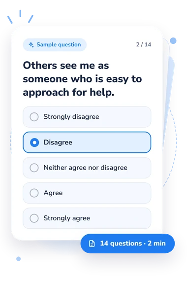Altruistic Investment Scale Test: answers to choose from Altruistic Investment Scale Test: sample question card
