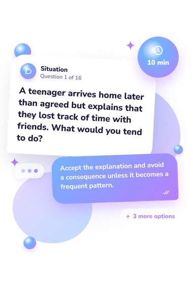 Am I a Baby: situation and reply bubbles