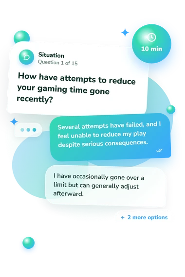 Am I Addicted: what would you do Am I Addicted: situation and reply bubbles