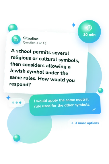 Am I Anti-Semitic Quiz: what would you do Am I Anti-Semitic Quiz: situation and reply bubbles