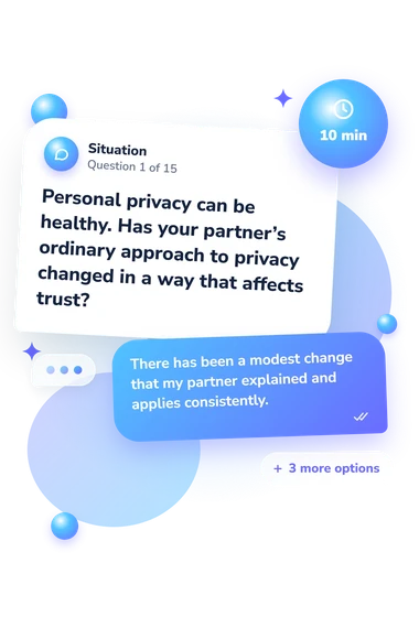 Am I Being Cheated: situation and reply bubbles