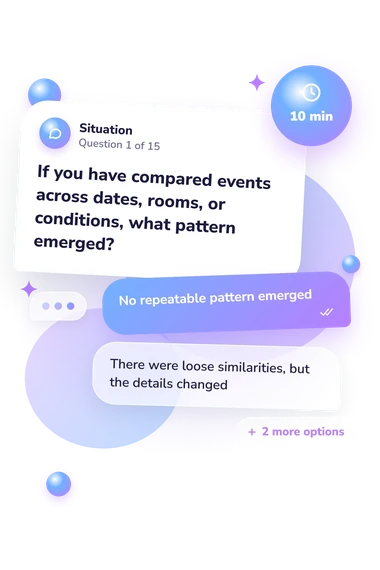 Am I Being Haunted: situation and reply bubbles