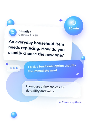 Am I Bougie Quiz: situation and reply bubbles