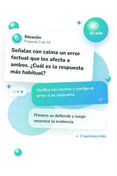 Test cuestionario: ¿Estoy tratando: situación y respuestas