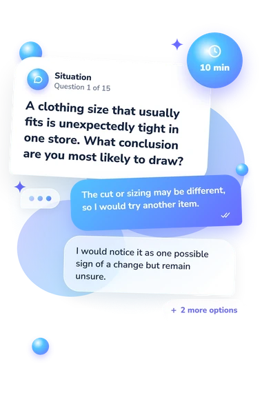 Am I Fat Quiz: what would you do Am I Fat Quiz: situation and reply bubbles