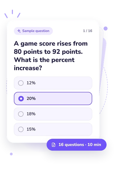 Am I Good at Math: sample question card