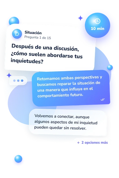 Test cuestionario: ¿Me estoy conformando?: situación y respuestas