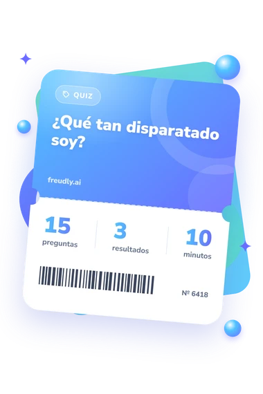 Test ¿Qué tan disparatado: preguntas, resultados y minutos Test ¿Qué tan disparatado soy?: billete del test