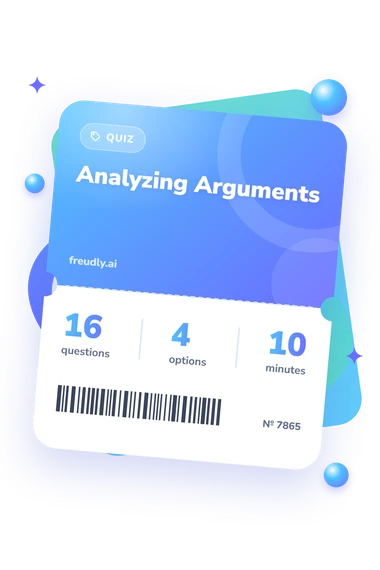 Analyzing Arguments Quiz: questions, options and minutes Analyzing Arguments Quiz: test ticket with numbers