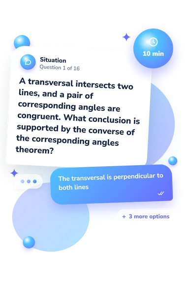 Angle Relationships Quiz: situation and reply bubbles