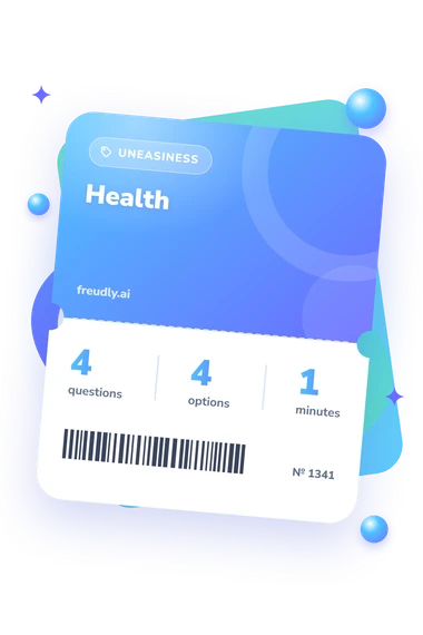 Health Quiz: test ticket with numbers