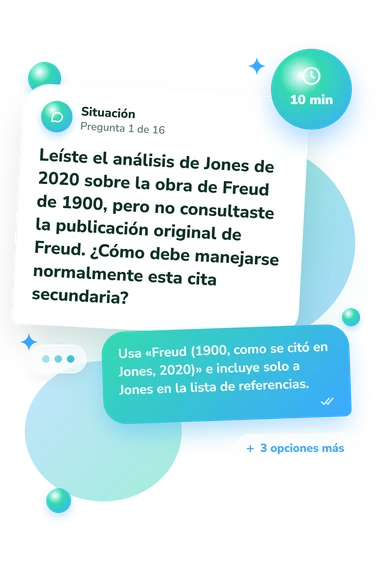 Test cuestionario sobre APA: situación y respuestas