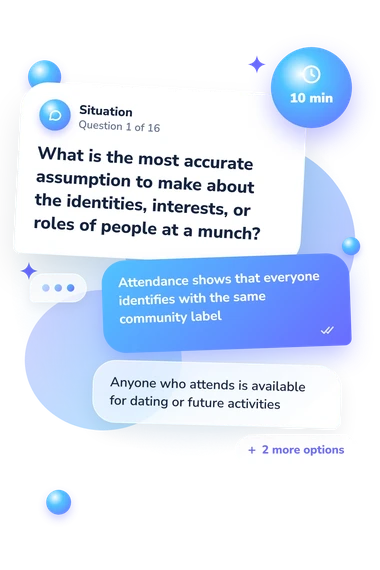Are You a Munch: what would you do Are You a Munch: situation and reply bubbles