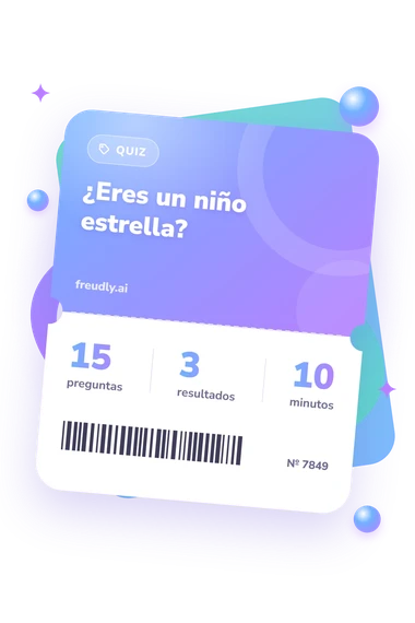 Test cuestionario: ¿Eres un niño: billete del test