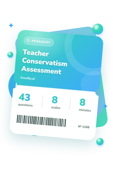 Teacher Conservatism Assessment Test: test ticket with numbers