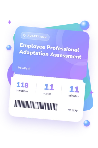 Employee Professional Adaptation Assessment: questions, scales and minutes Employee Professional Adaptation Assessment: test ticket with numbers