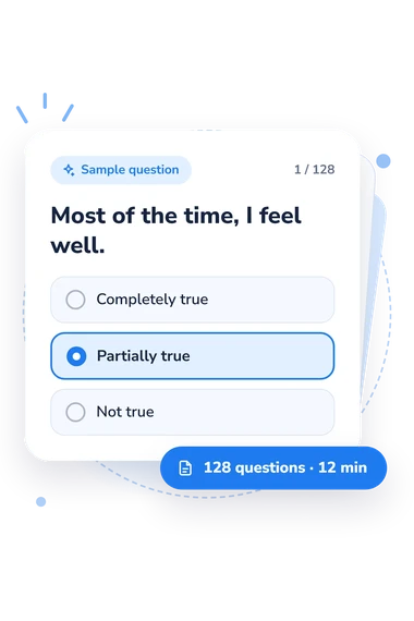 Occupational Maladjustment Assessment Test: sample question card