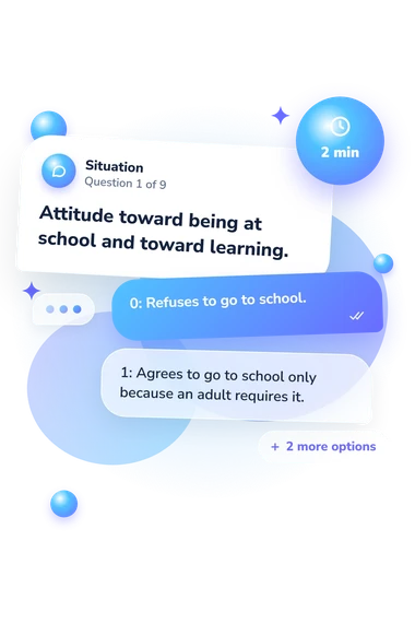 Assessment of the Emotional: situation and reply bubbles