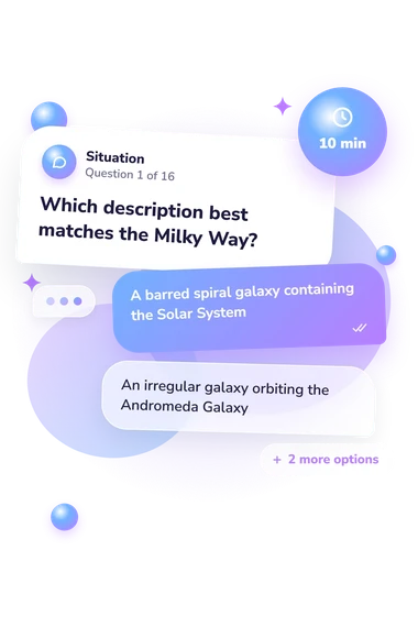 Astronomy Quiz: what would you do Astronomy Quiz: situation and reply bubbles