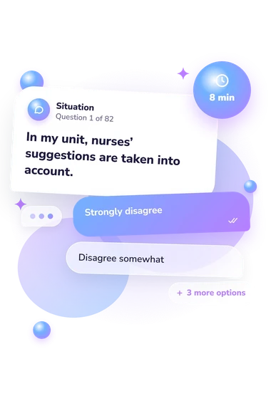 Safety Attitudes Questionnaire (SAQ): what would you do Safety Attitudes Questionnaire (SAQ): situation and reply bubbles