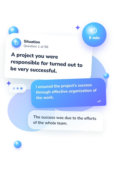 Attributional Style Questionnaire (ASQ): situation and reply bubbles