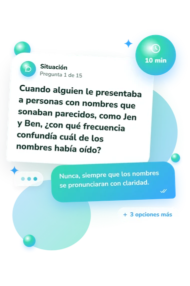 Test cuestionario sobre el trastorno: qué harías tú Test cuestionario sobre el trastorno: situación y respuestas