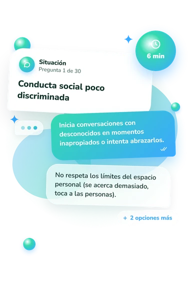 Test cuestionario de trastornos: situación y respuestas