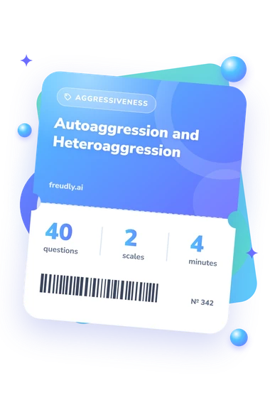 Autoaggression and Heteroaggression Test: questions, scales and minutes Autoaggression and Heteroaggression Test: test ticket with numbers