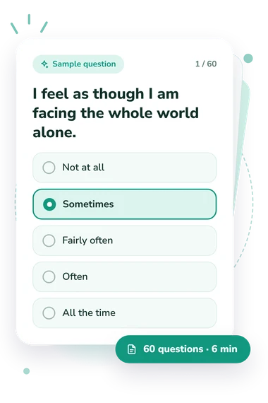 Automatic Thoughts Questionnaire (ATQ): answers to choose from Automatic Thoughts Questionnaire (ATQ) Test: sample question card