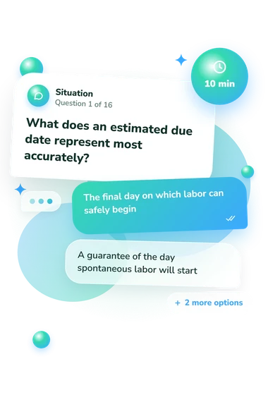 Baby Due Date Predictor: situation and reply bubbles