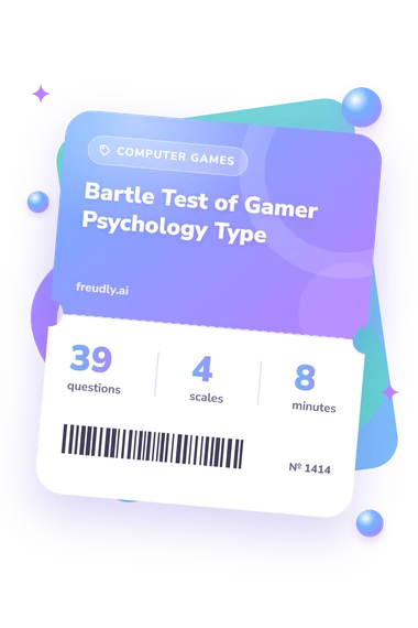 Bartle Test of Gamer: test ticket with numbers